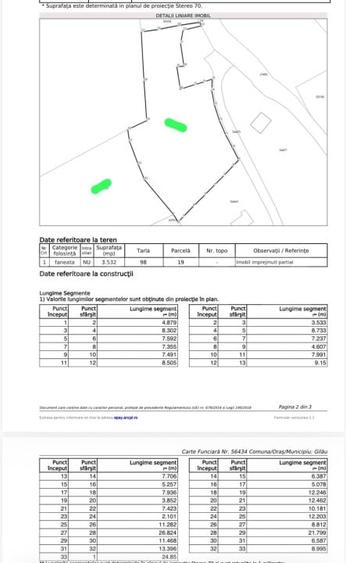 Teren Construcții extravilan de 6785 mp, în Gilău