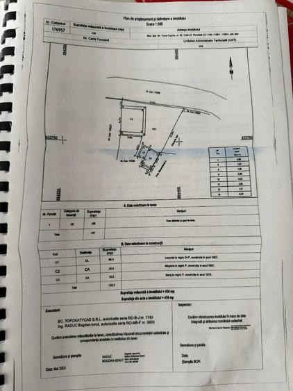 Casă cu 3 camere cu Teren 566 Mp în Copou
