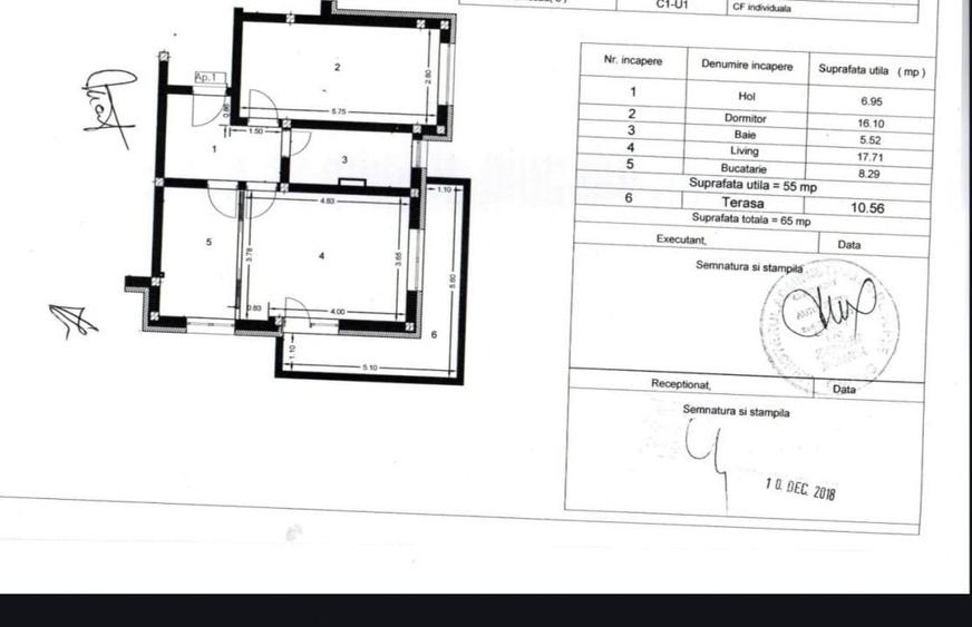 Apartament cu 2 camere decomandat în Sânpetru