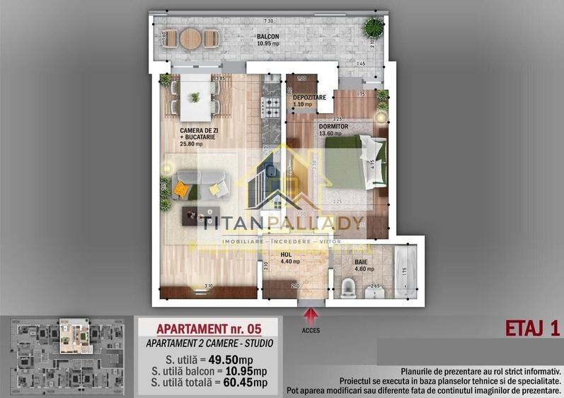 Apartament cu 2 camere în Nicolae Grigorescu