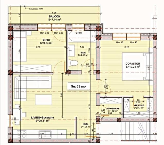 Apartament cu 3 camere decomandat în Giroc