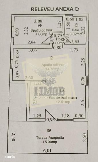 Casă cu 2 camere cu Teren 2200 Mp în Central