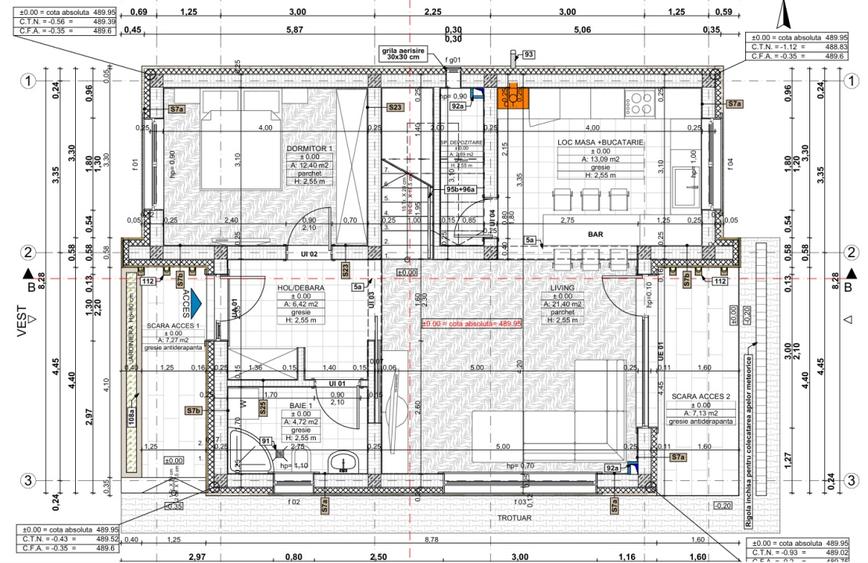 Teren Construcții intravilan de 920 mp, în Chinteni