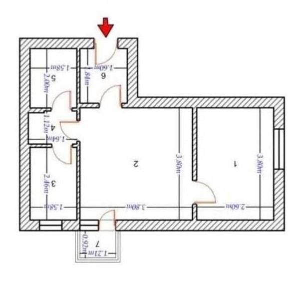 Apartament cu 2 camere semidecomandat în Olteniței