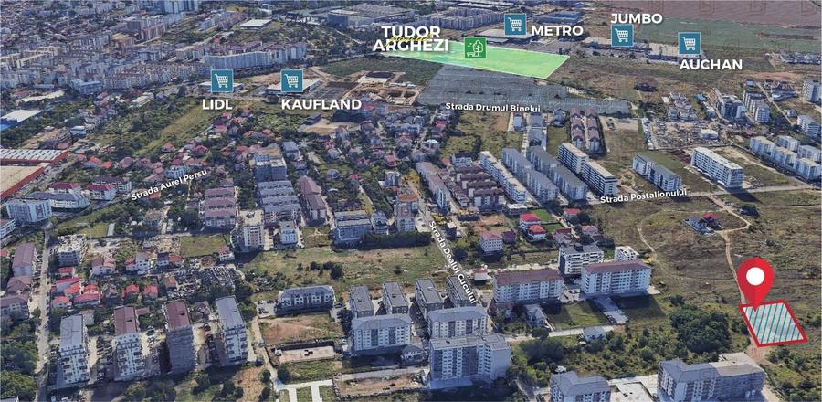 Teren Construcții intravilan de 592 mp, în Berceni
