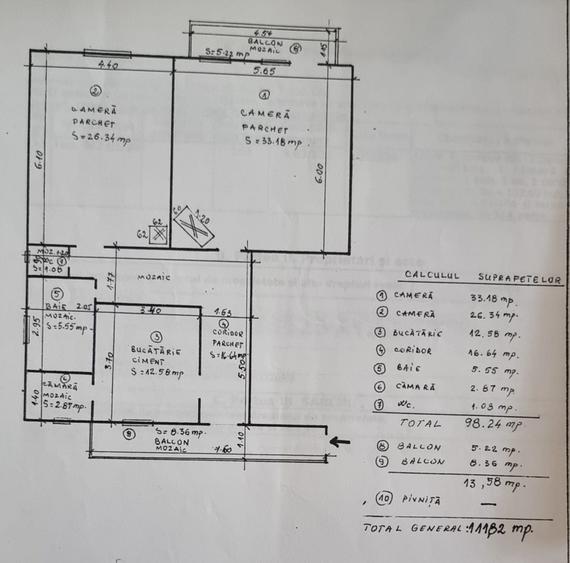 Apartament cu 2 camere decomandat în Horea