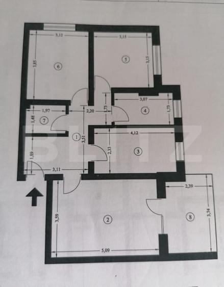 Apartament 3 camere, 68 mp, zona Valea Lupului - 13