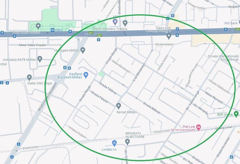 Teren Construcții intravilan de 895 mp, în Militari