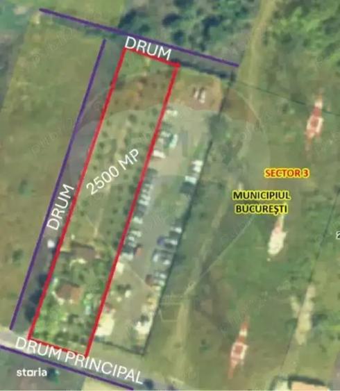 Teren de 2500 mp, în Est