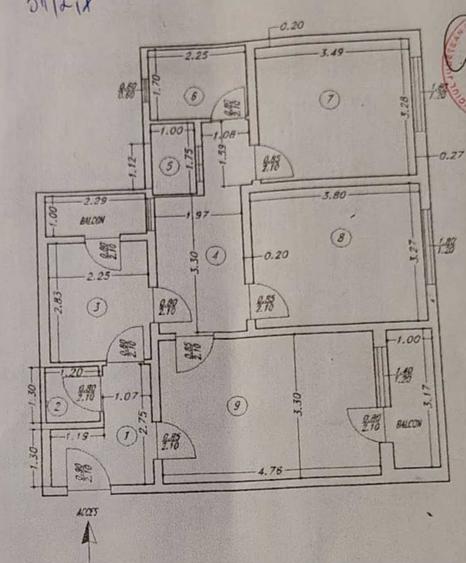 Apartament cu 3 camere decomandat în Central