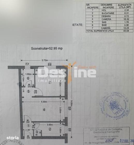 Apartament cu 2 camere decomandat în Central