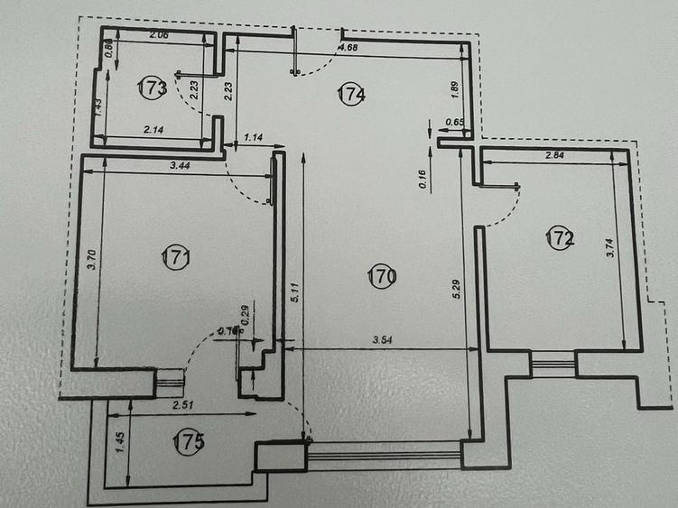 Apartament cu 2 camere decomandat în Central