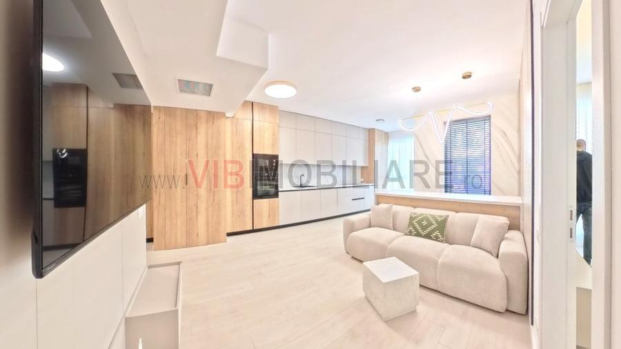 Apartament cu 2 camere semidecomandat, mobilat în Pipera