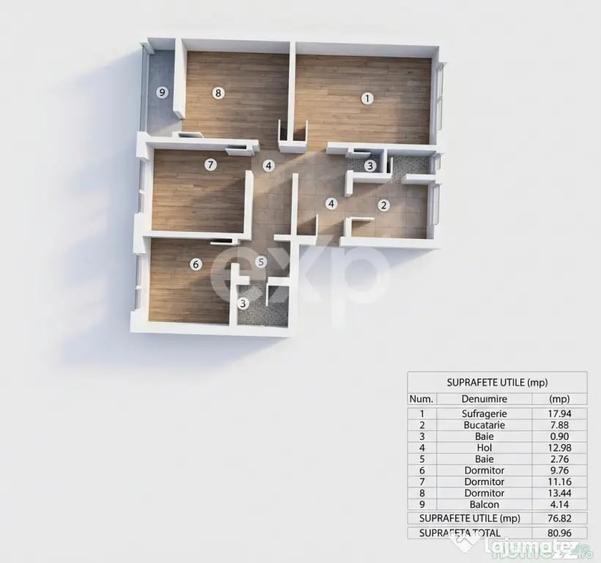 Apartament cu 4 camere decomandat în Negru Vodă