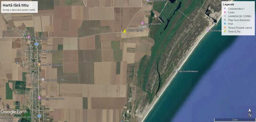 Teren de 656 mp, în Corbu