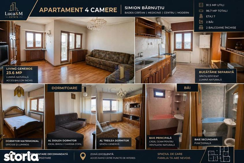 Apartament cu 4 camere decomandat în Dorobanților