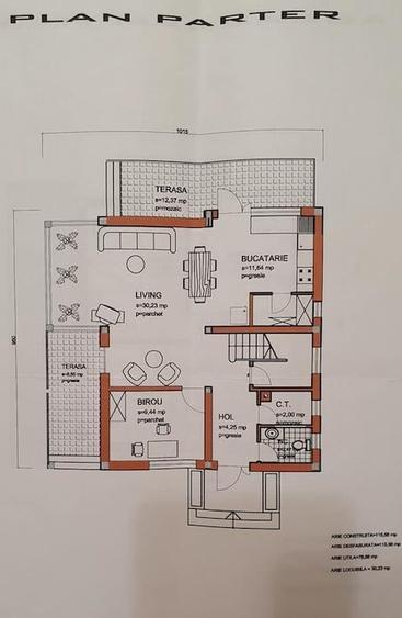 Casă individuală cu 5 camere cu Teren 300 Mp în Betfia