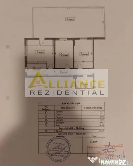 Apartament cu 3 camere decomandat în Brâncoveanu