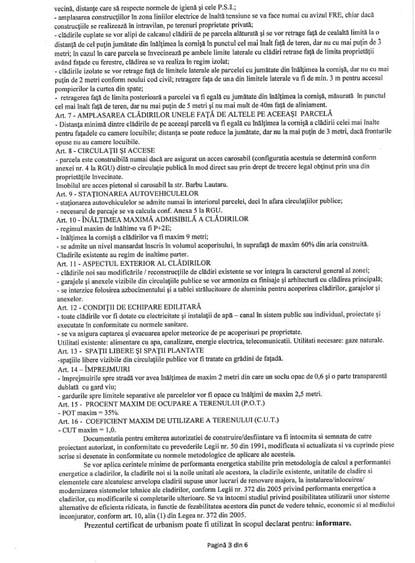 Teren Construcții intravilan de 188 mp, în Est