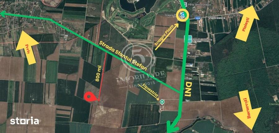 Teren de 1118 mp, în Snagov