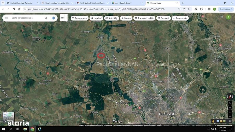 Teren intravilan de vanzare| Fundeni-Frunzanesti |Aproape de Bucuresti