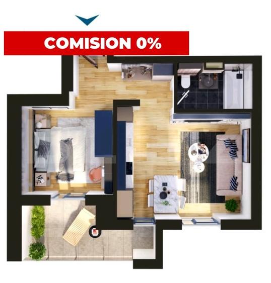 Comision 0 | Apartament de vanzare, cu 2 camere, 47 mp, zona Torontalului - 1