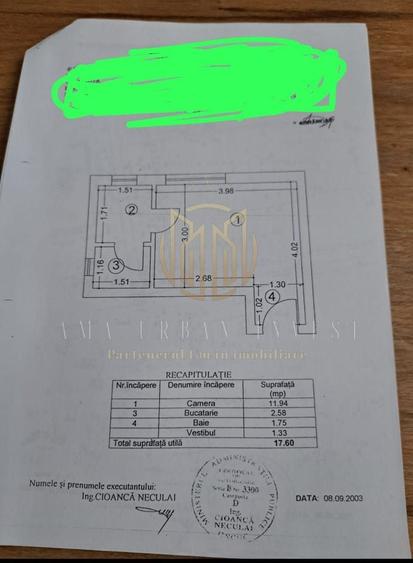 Garsonieră semidecomandată, mobilată în Titan