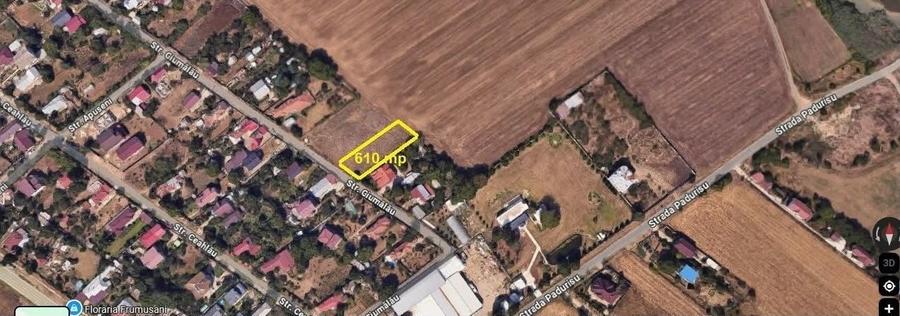 Teren Construcții intravilan de 610 mp, în Frumușani