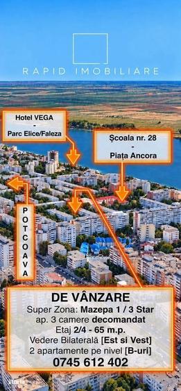 Apartament cu 3 camere decomandat în Mazepa 1