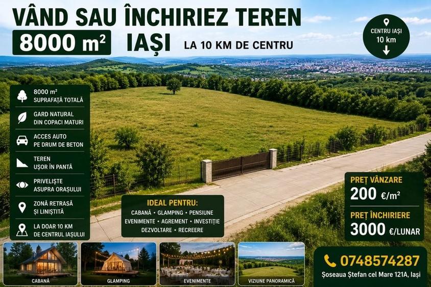Teren de 8000 mp, în Albești