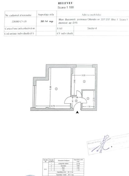 Apartament cu 2 camere decomandat în Olteniței