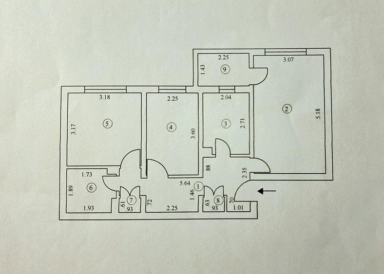 Apartament cu 3 camere decomandat în Ultracentral