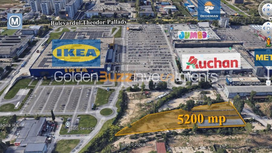 Teren Construcții de 5260 mp, în Theodor Pallady