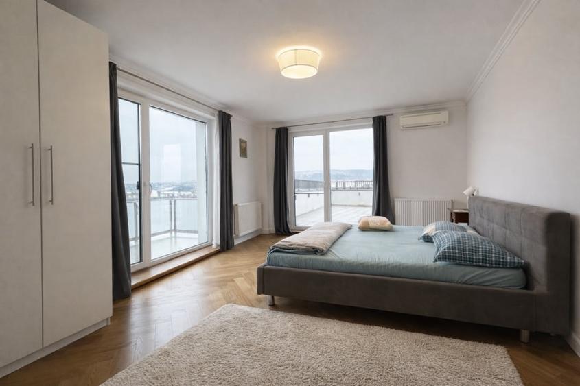Penthouse cu 4 camere decomandat, mobilat în Grigorescu