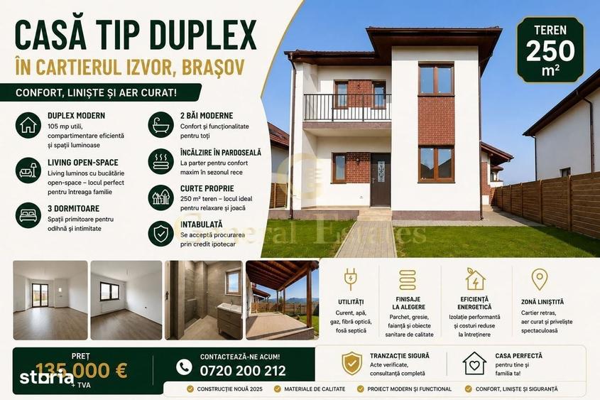 Casă cu 4 camere în Tărlungeni