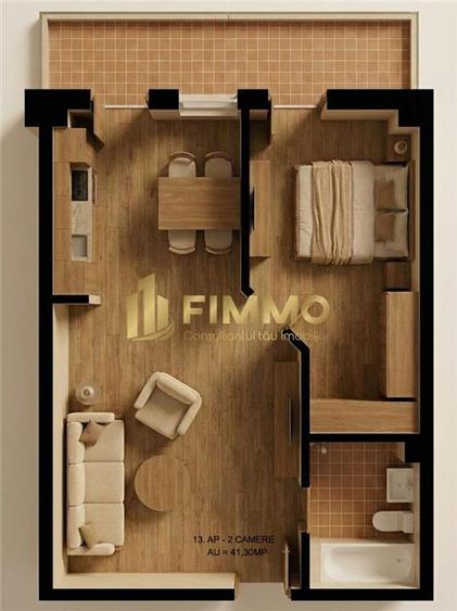 Apartament cu 2 camere semidecomandat în Burdujeni