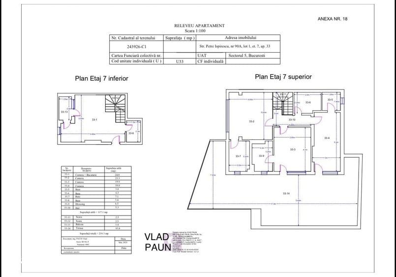 Apartament cu 4 camere în 13 Septembrie