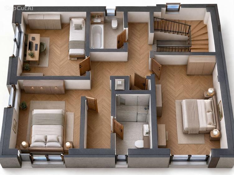 Duplex cu 4 camere cu Canalizare în Andrei Mureșanu