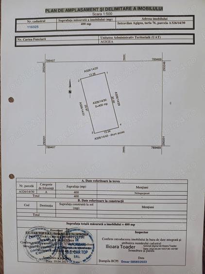 Teren de 400 mp, în Agigea