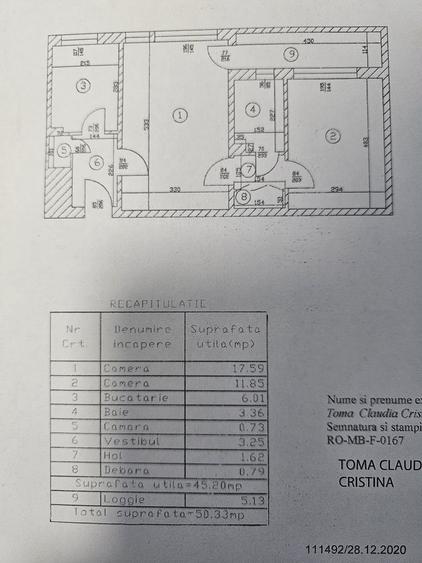 Apartament cu 2 camere semidecomandat în Gorjului