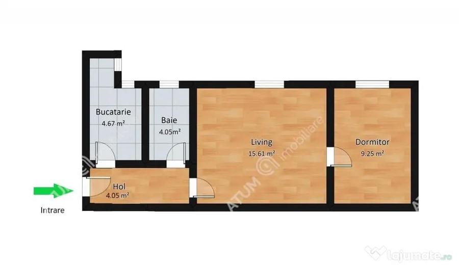 Apartament cu 2 camere nedecomandat în Cedonia