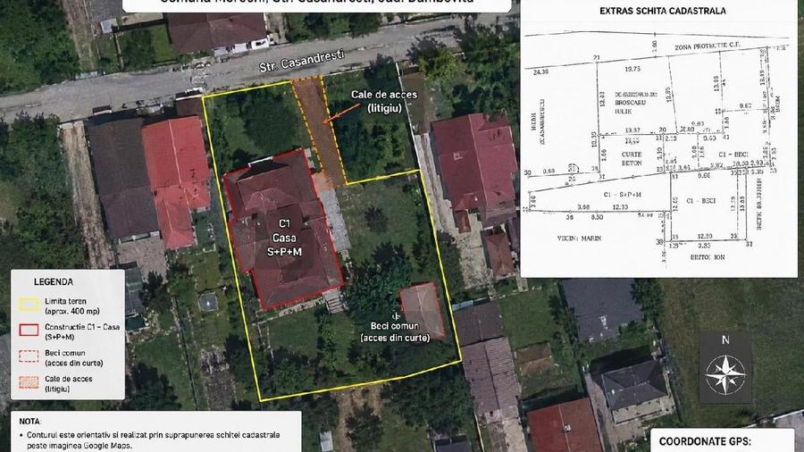 Casă individuală cu 4 camere cu Teren 400 Mp în Moroeni