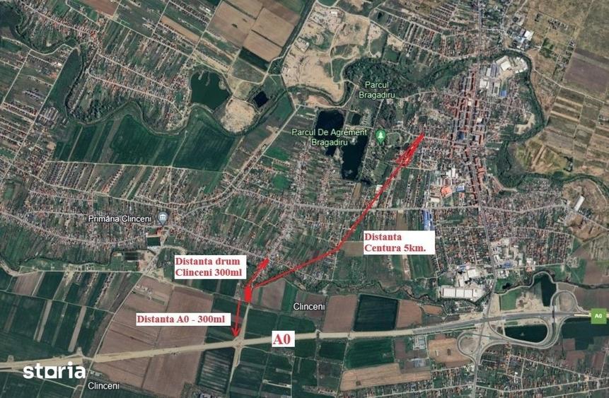 Teren de 2117 mp, în Clinceni