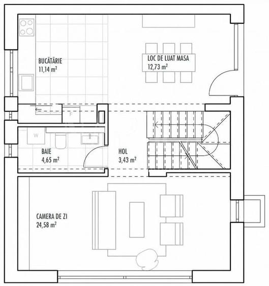 Duplex cu 5 camere cu Canalizare în Bună Ziua