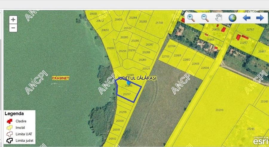 Teren Construcții intravilan de 1622 mp, în Frăsinet