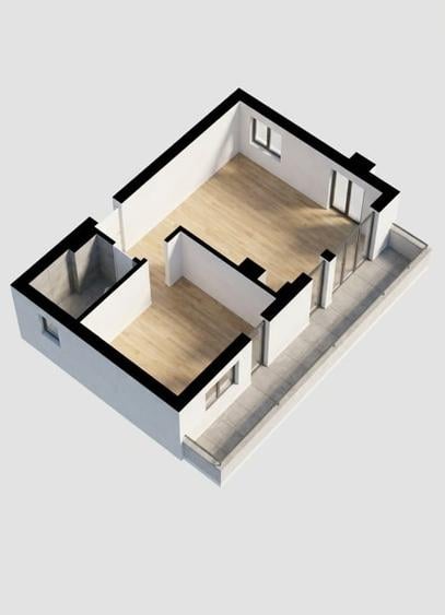 Apartament cu 2 camere decomandat în Universitate