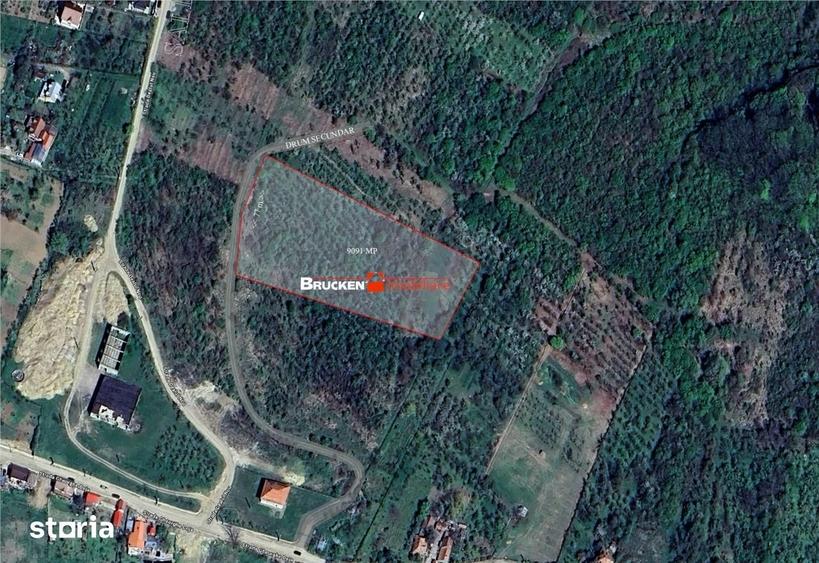 Teren intravilan de vanzare 9.091 mp | Front 77 ml | Acces din Gh. D - 1