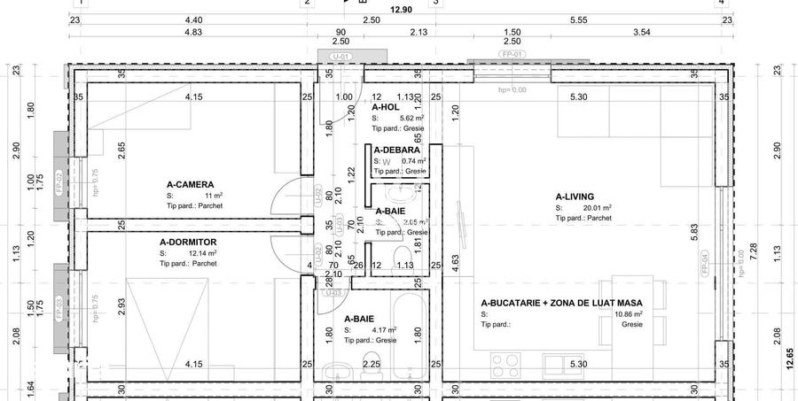 Casă cu 3 camere cu Teren 235 Mp în Central