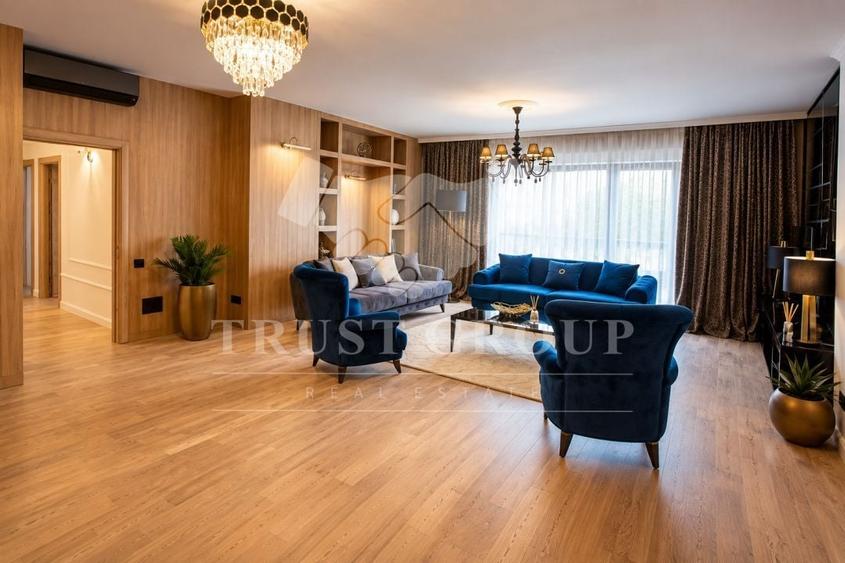 Apartament cu 4 camere decomandat, mobilat în Herăstrău