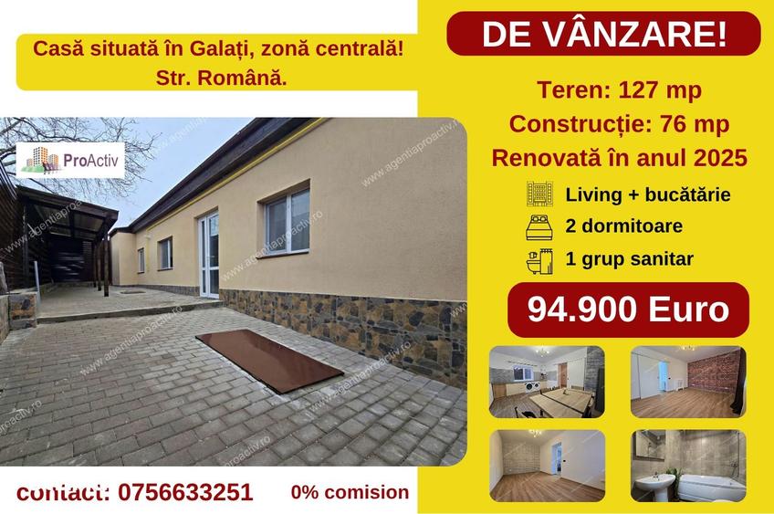 Casă cu 3 camere cu Teren 127 Mp în Piața Centrală